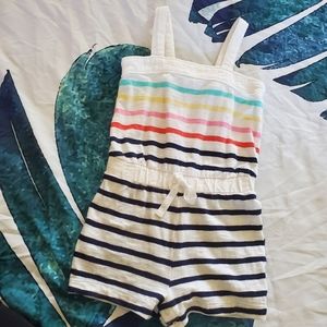 Gap 2T Short Jumper Romper Rainbow Sleeveless Romper